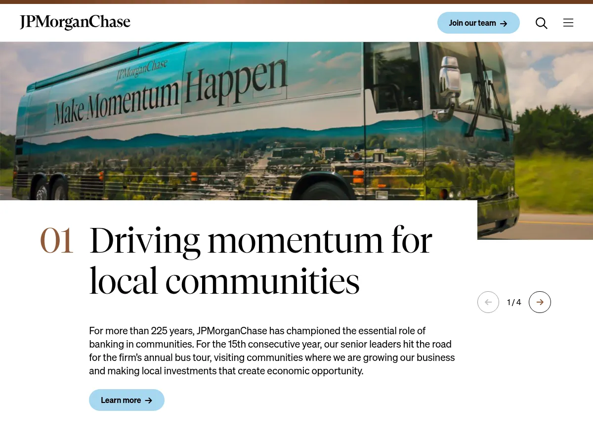 JPMorgan Chase Screenshot