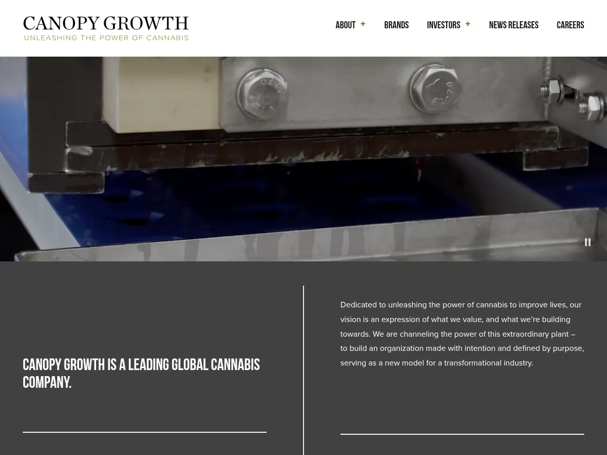 Canopy Growth Screenshot