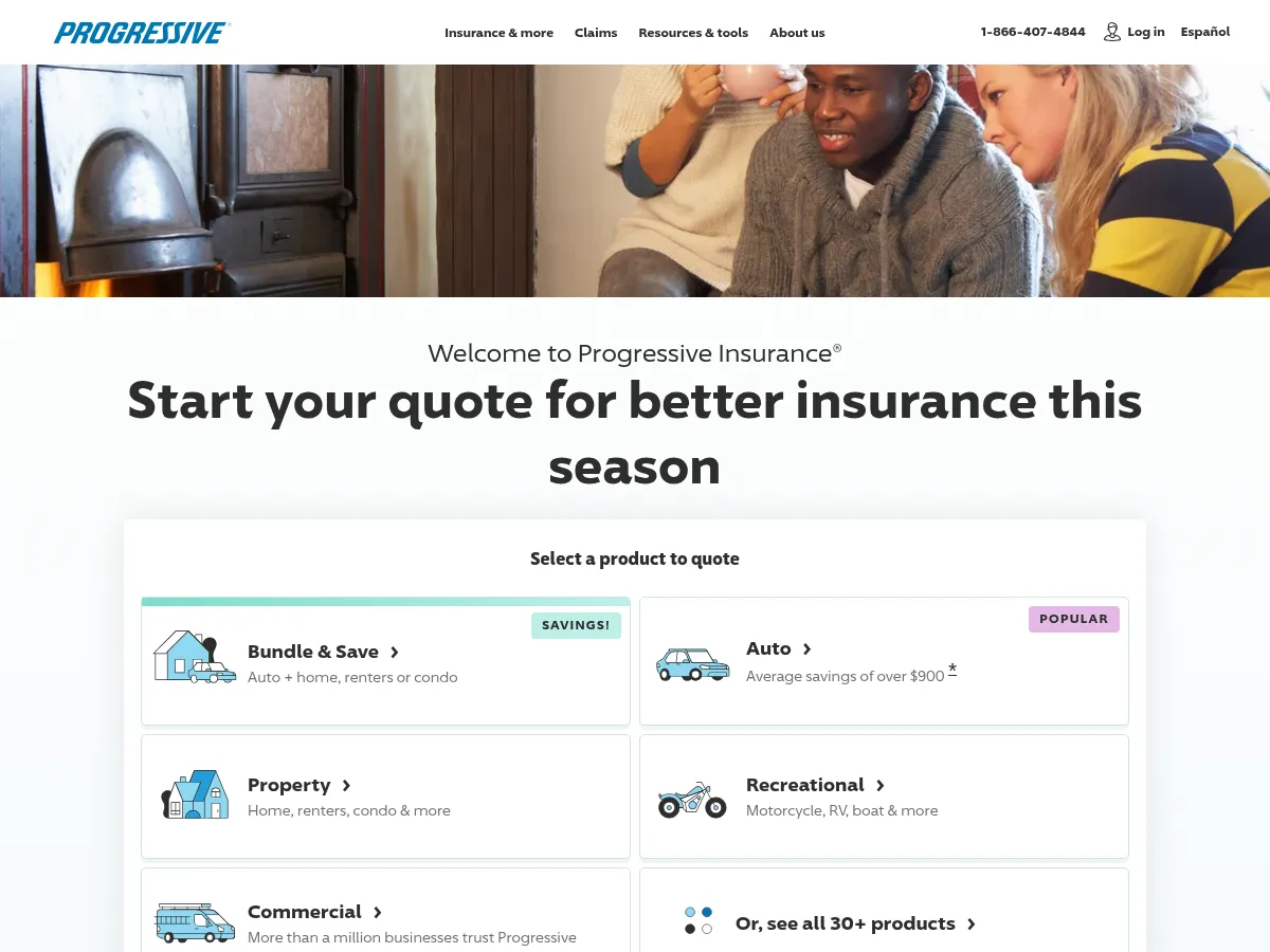 Progressive Corporation Screenshot