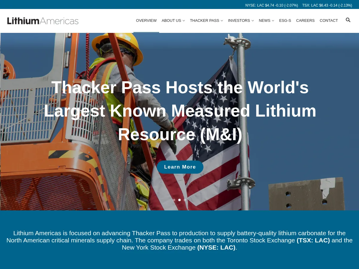 Lithium Americas Screenshot