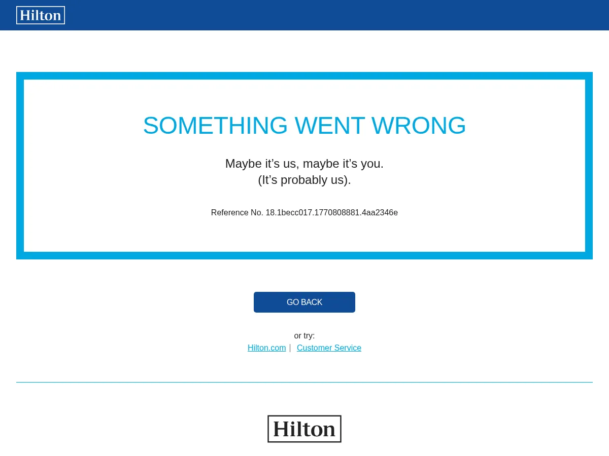 Hilton Worldwide Screenshot