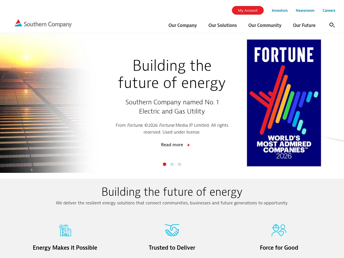 Southern Company Screenshot