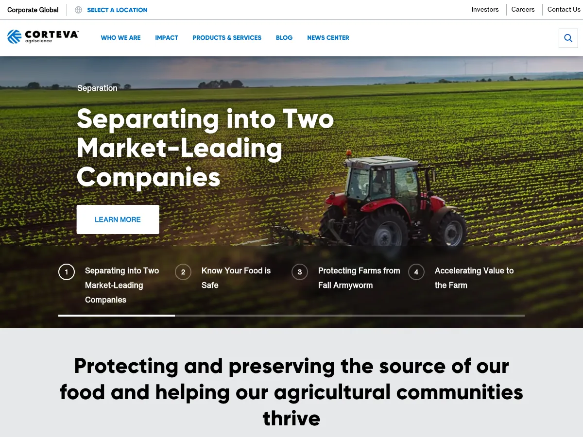 Corteva Agriscience Screenshot