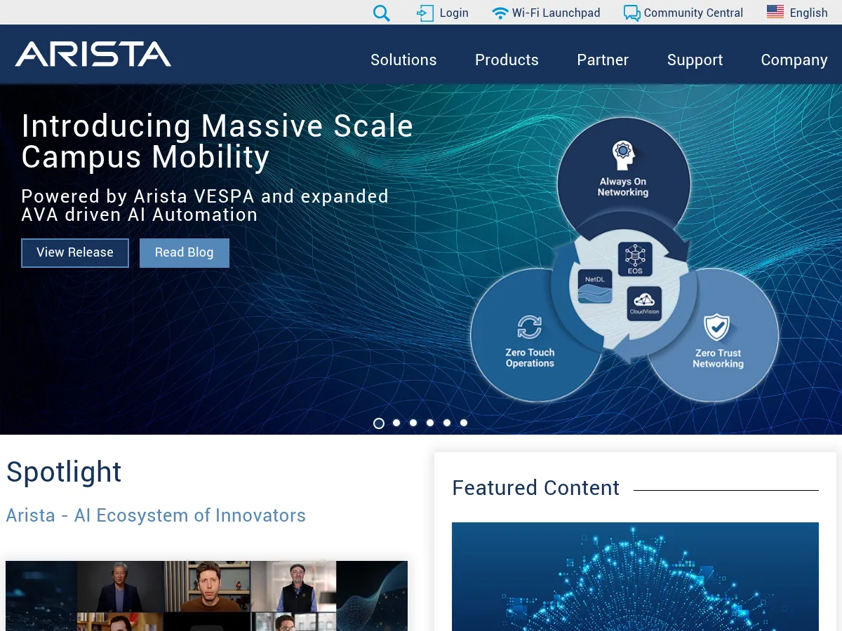 Arista Networks Screenshot