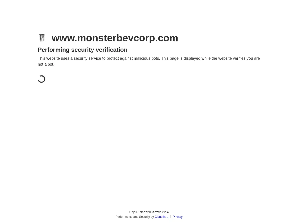 Monster Beverage Screenshot
