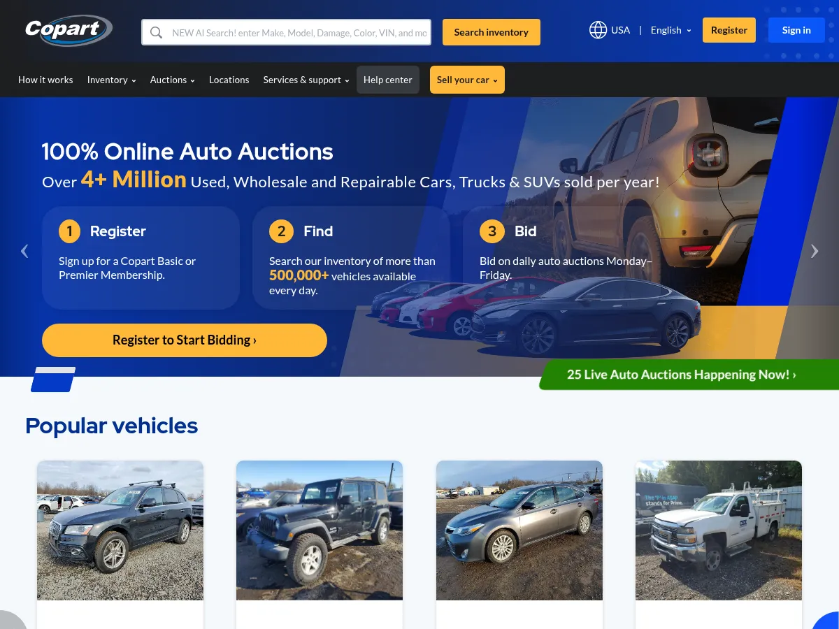 Copart Screenshot