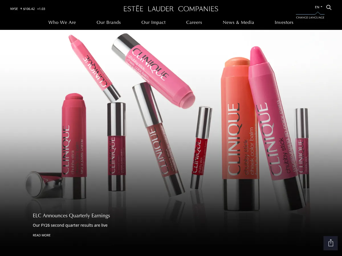 Estee Lauder Screenshot