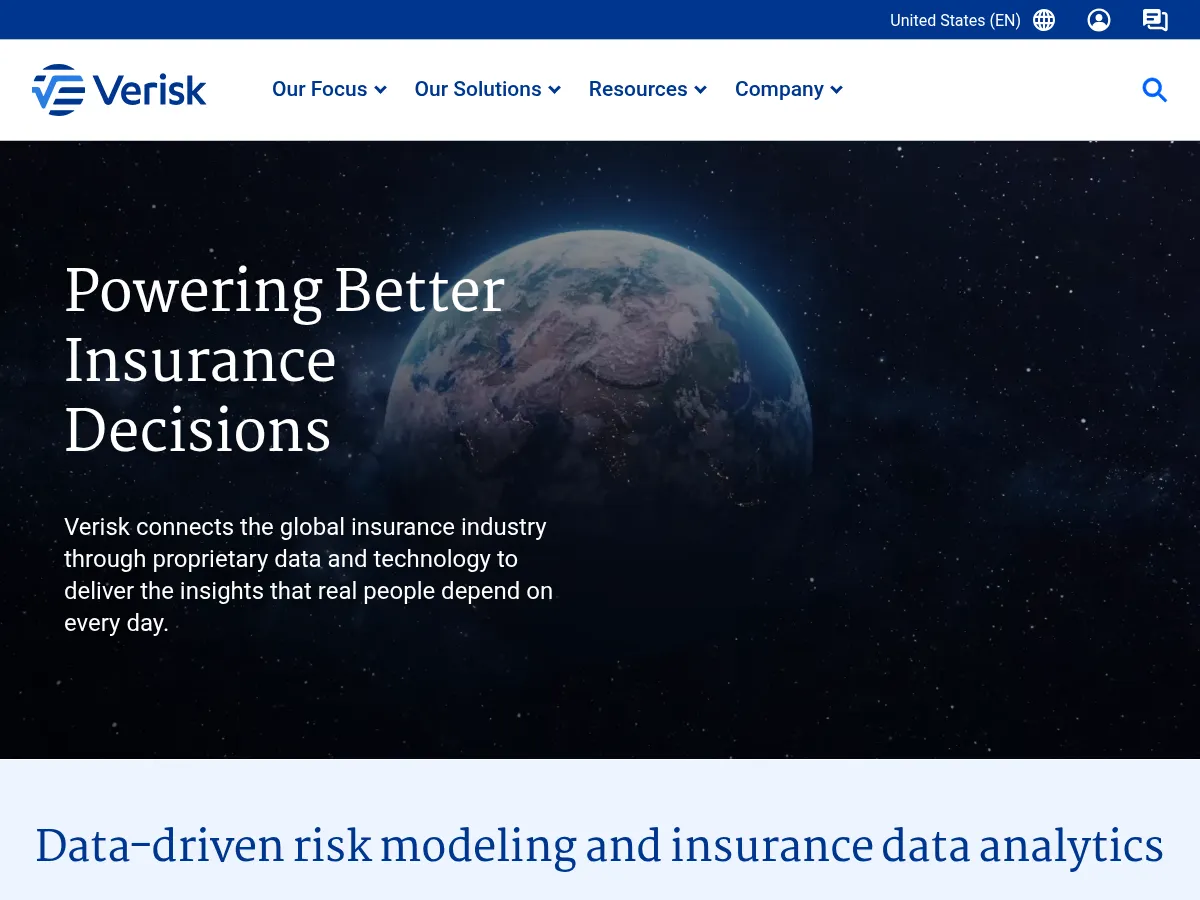 Verisk Analytics Screenshot