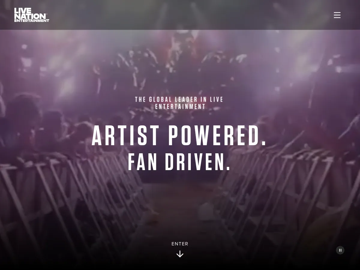 Live Nation Entertainment Screenshot