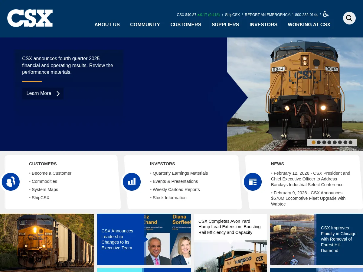CSX Corporation Screenshot