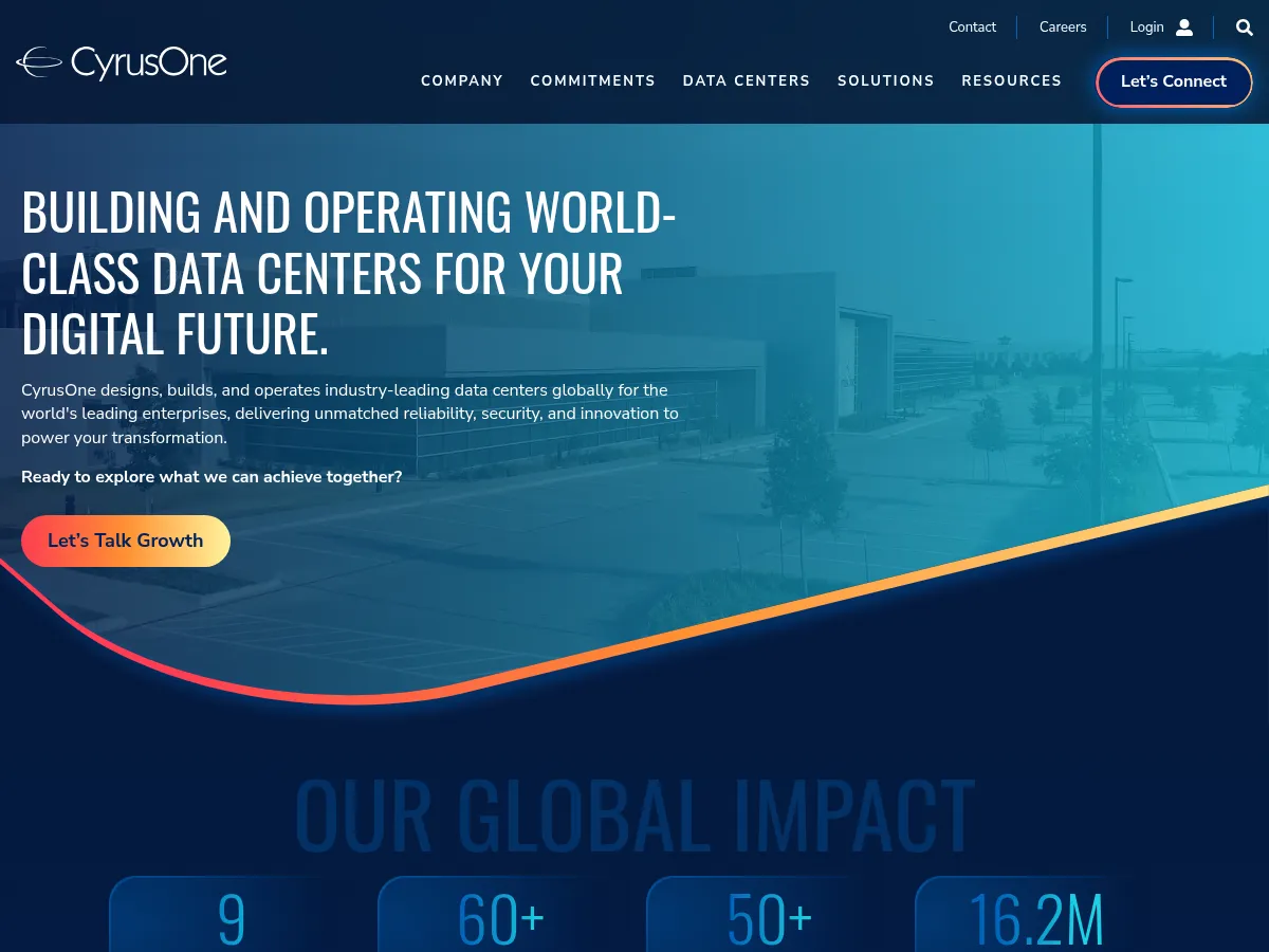 CyrusOne (now part of KKR) Screenshot