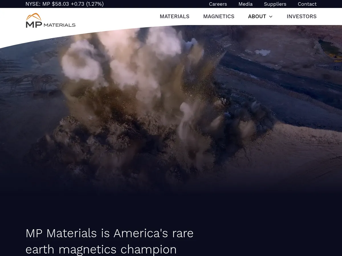 MP Materials Screenshot