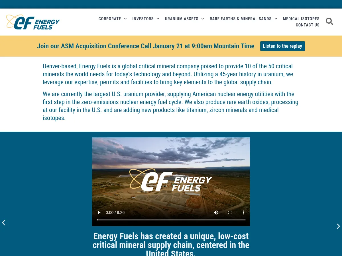 Energy Fuels Screenshot