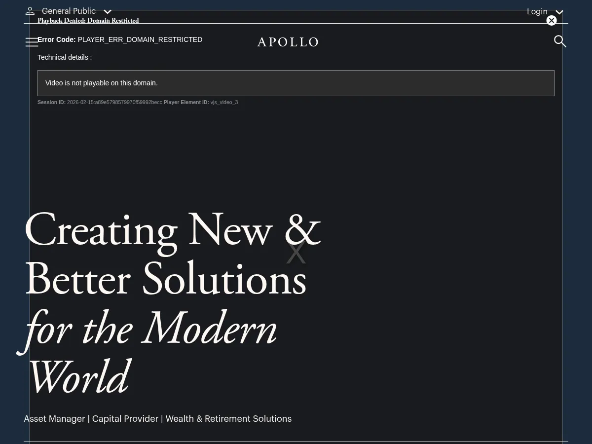 Apollo Global Management Screenshot