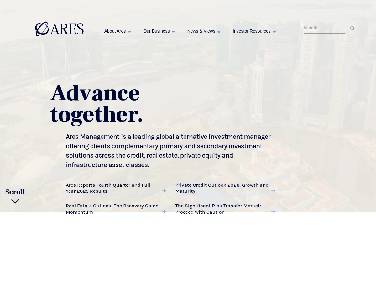 Ares Management Screenshot