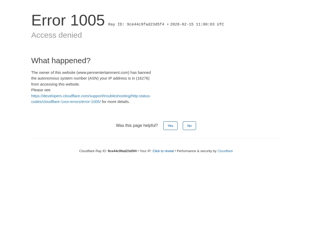 Penn Entertainment Screenshot