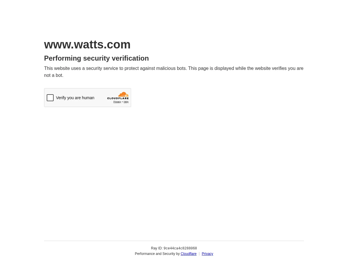 Watts Water Technologies Screenshot