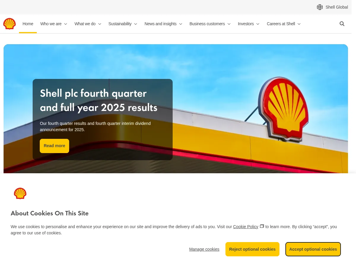 Shell plc Screenshot
