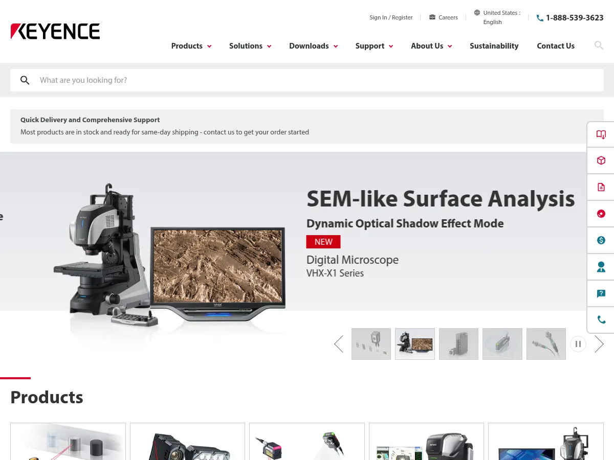 Keyence Corporation Screenshot