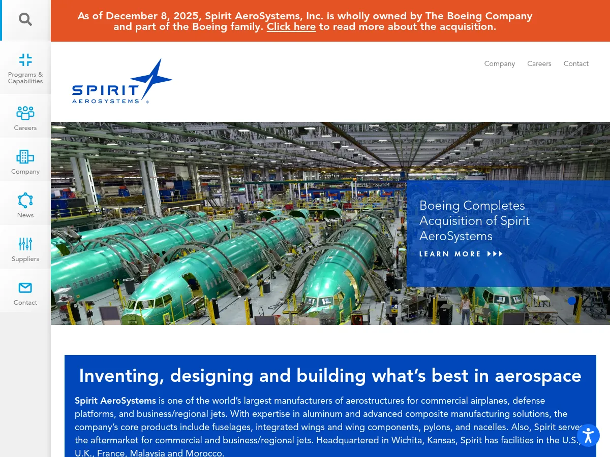 Spirit AeroSystems Screenshot