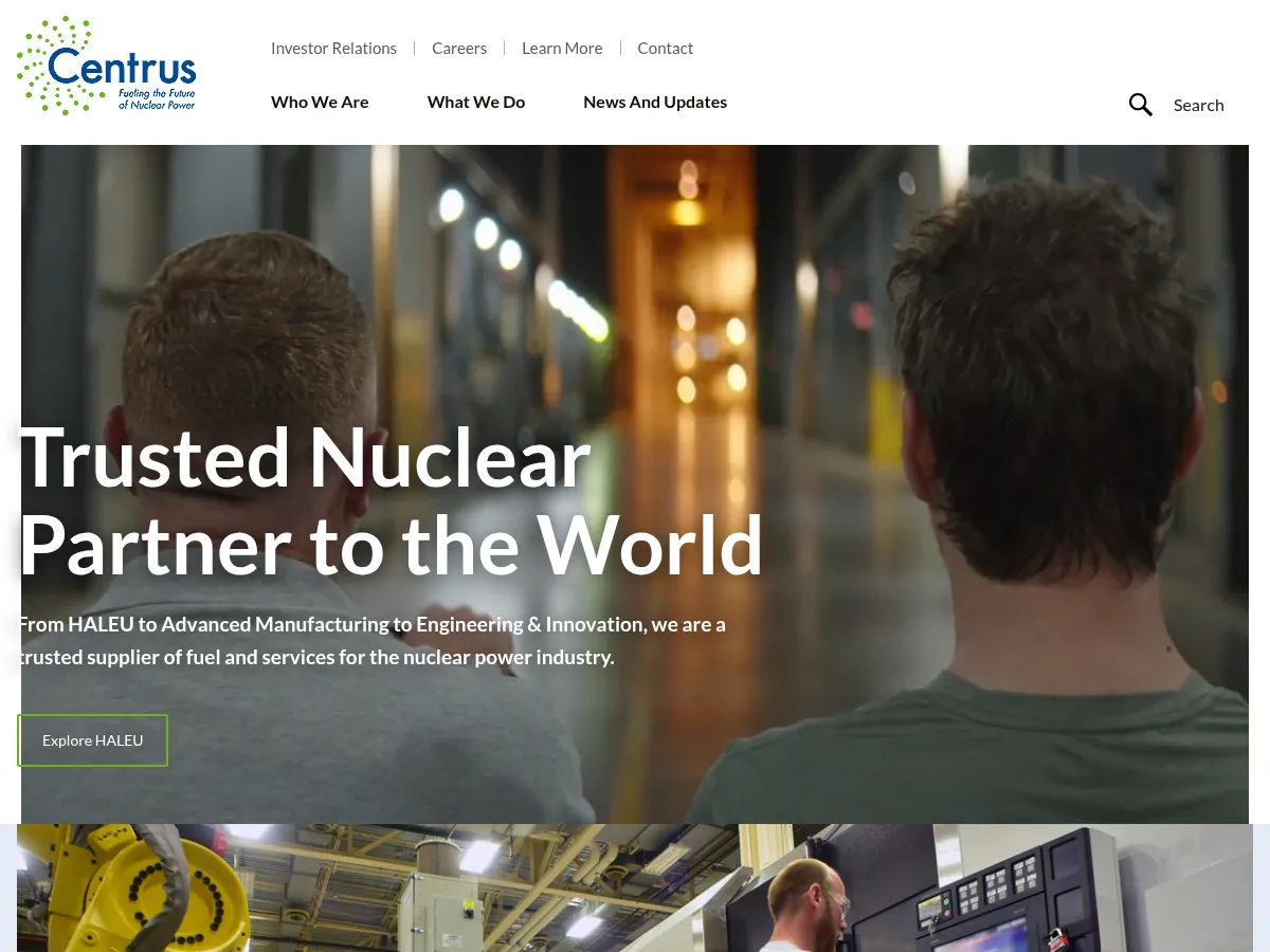 Centrus Energy Screenshot