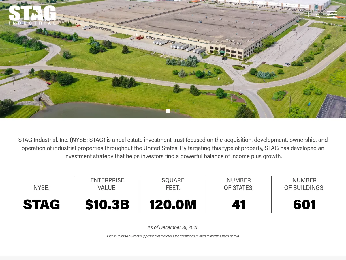 STAG Industrial Screenshot