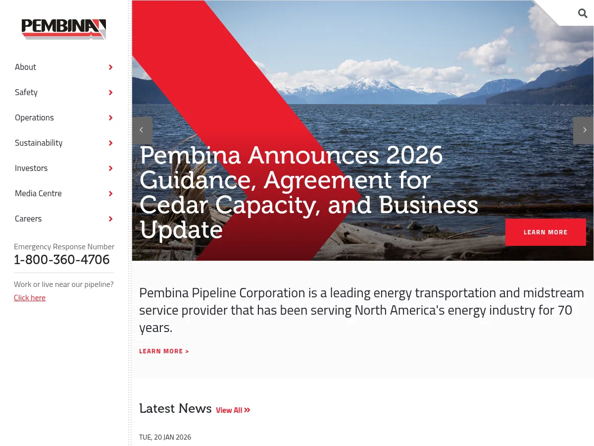 Pembina Pipeline Screenshot