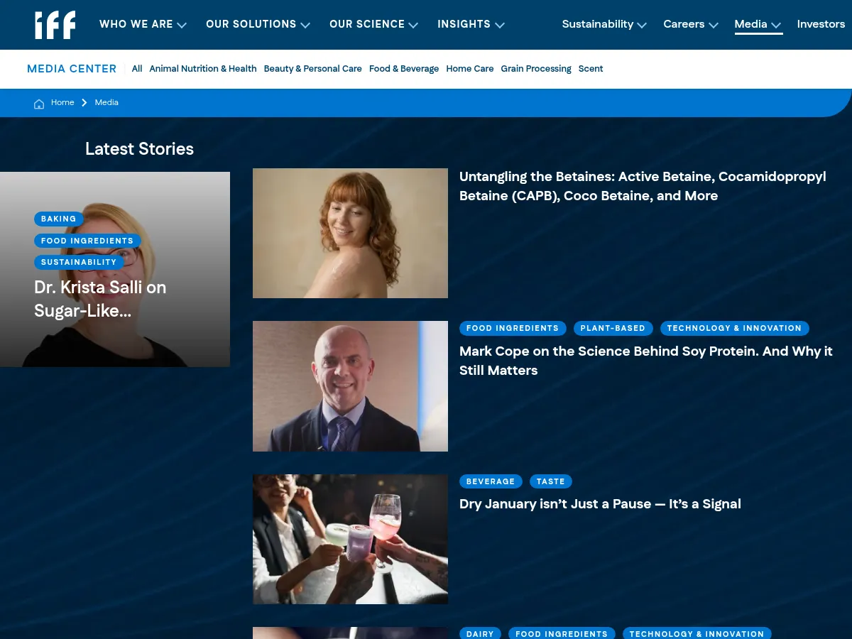 International Flavors & Fragrances Screenshot